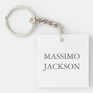 Porte-clefs Moderne Simple Tendance Minimaliste Plain Nom Prop