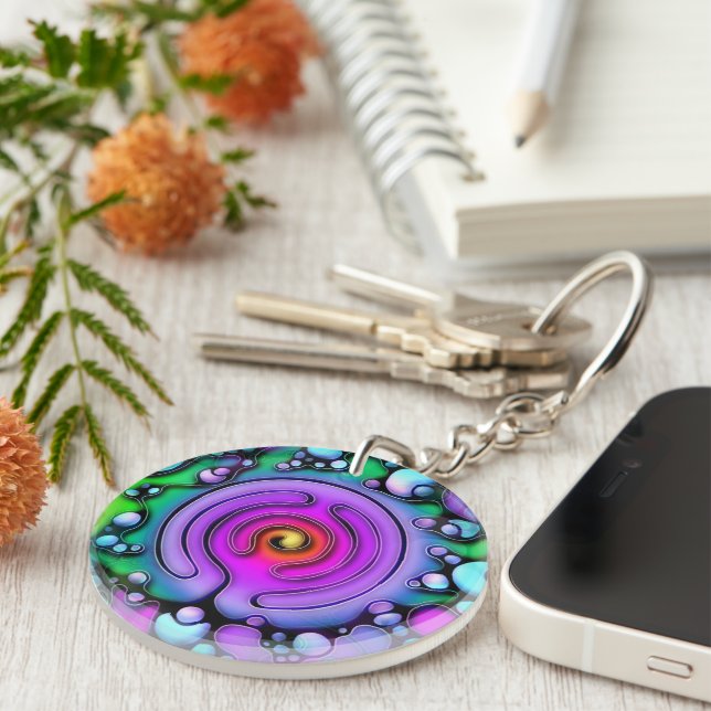 Porte-clefs Modes de vie - Art Neurographique Motif 2 (Devant Droit)