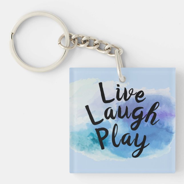 Porte-clefs Modifier le texte Live Lauder Jouer Inspirer Motiv (Devant)