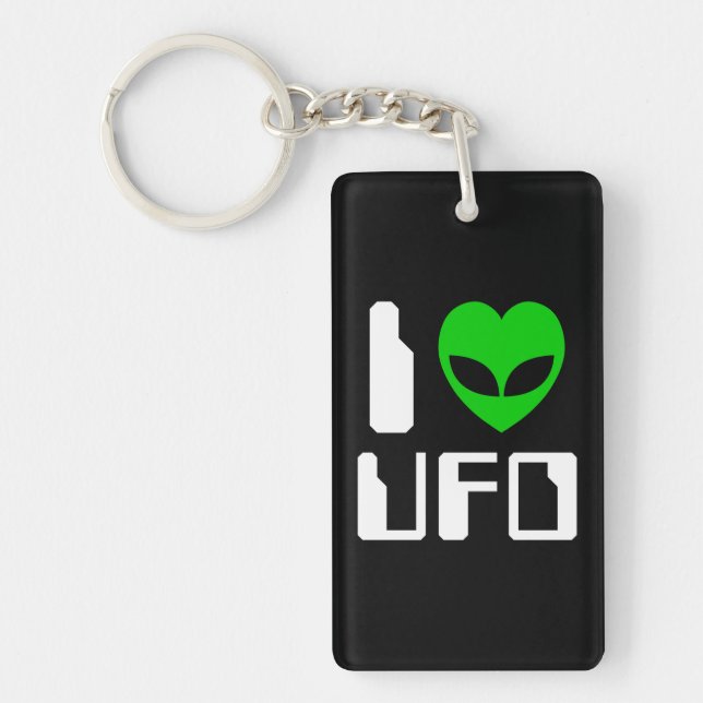 Porte-clefs Moi Cœur Alien UFO (Devant)
