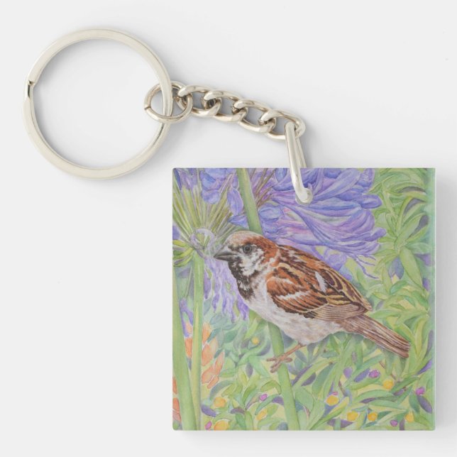 Porte-clefs Moineau domestique (Devant)