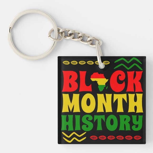 Porte-clefs Mois de l'histoire des Noirs, Afro-américain (Devant)