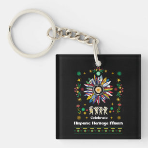 Porte-clefs Mois du patrimoine hispanique Drapeaux latinos tou