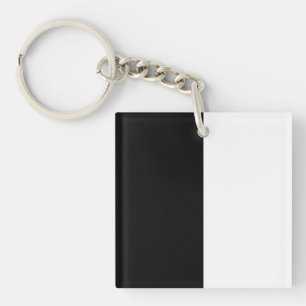 Porte-clefs moitié blanc noir moitié noir moitié noir blanc