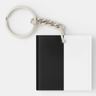 Porte-clefs moitié blanc noir moitié noir moitié noir blanc