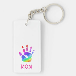 Porte-clefs MOM Aquarelle Main Arc-en-Ciel Enfant Coloré Amusa