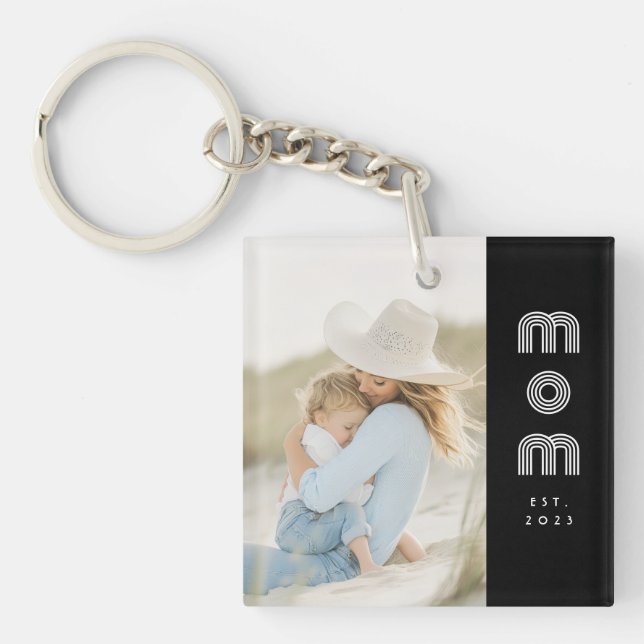 Porte-clefs Mom Established Modern Script Photo  (Devant)