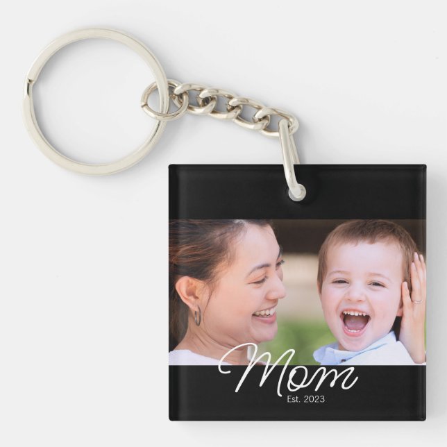 Porte-clefs Mom Established Modern Script Photo (Devant)