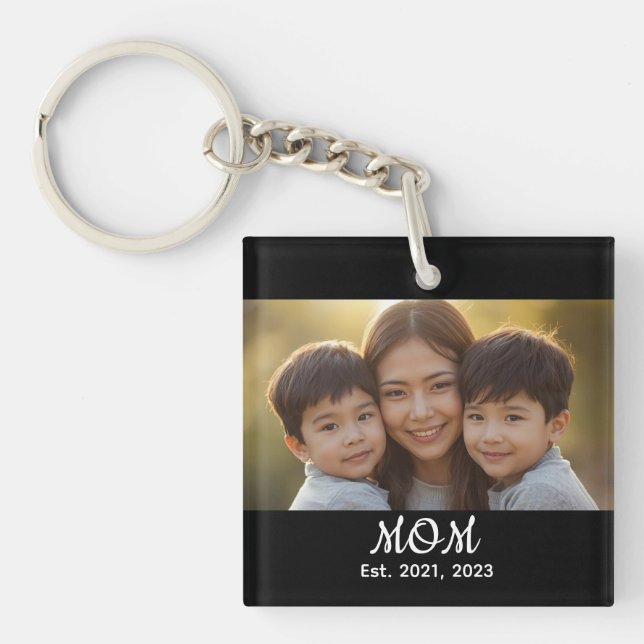 Porte-clefs Mom Established Modern Script Photo (Devant)