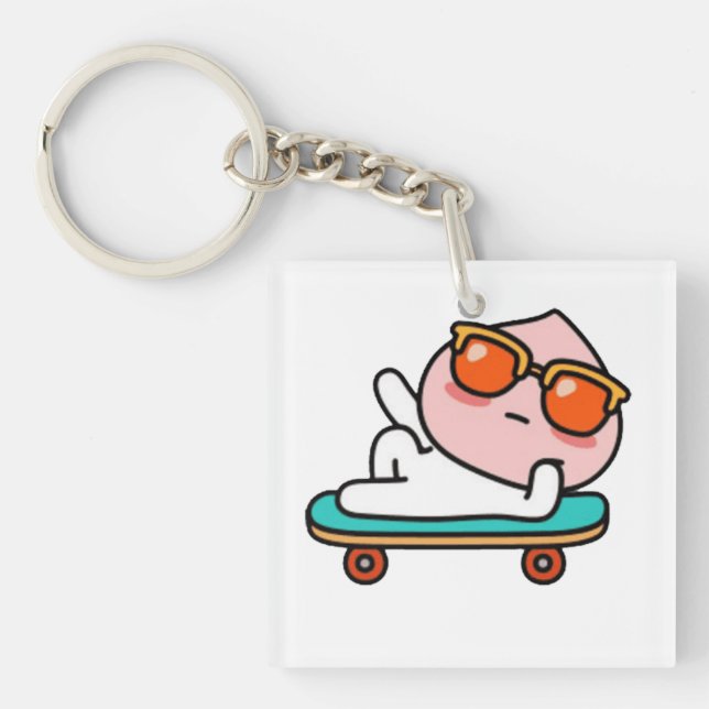 Porte-clefs Moment cool de skateboard (Devant)