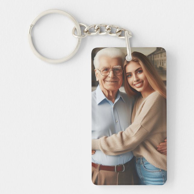 Porte-clefs Moments inoubliables - L'Amour personnalisé de pap (Devant)