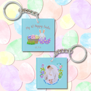 Porte-clefs Mon 1er heureux Carré de Pâques