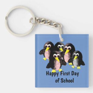 Porte-clefs Mon ami le pingouin, Personnalisé pour les enfants