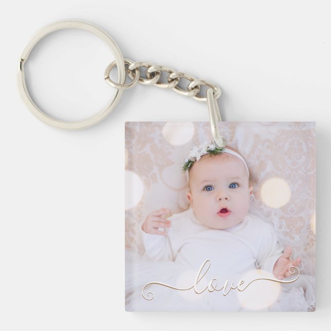 Porte-clefs Mon bébé photo Porte - clé personnalisé (Devant)