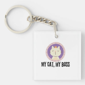 Porte-clefs Mon chat, mon patron