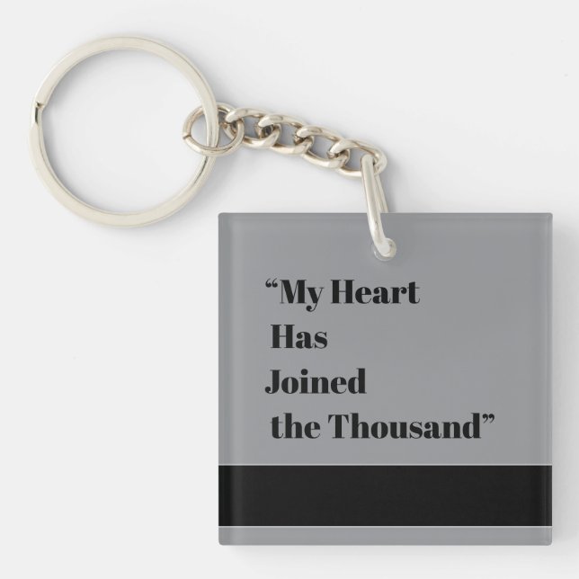 Porte-clefs Mon cœur a rejoint les mille (Devant)