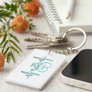 Porte-clefs Mon cœur bat pour le signe du zodiaque Balance Por