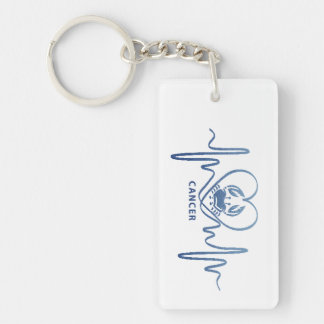 Porte-clefs Mon cœur bat pour le signe du zodiaque Cancer port