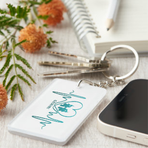 Porte-clefs Mon cœur bat pour le signe du zodiaque Gémeaux Por
