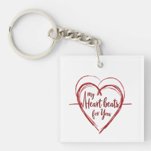 Porte-clefs Mon coeur bat pour vous