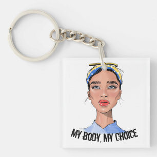 Porte-clefs Mon corps Mon choix Droits des femmes T-shirt