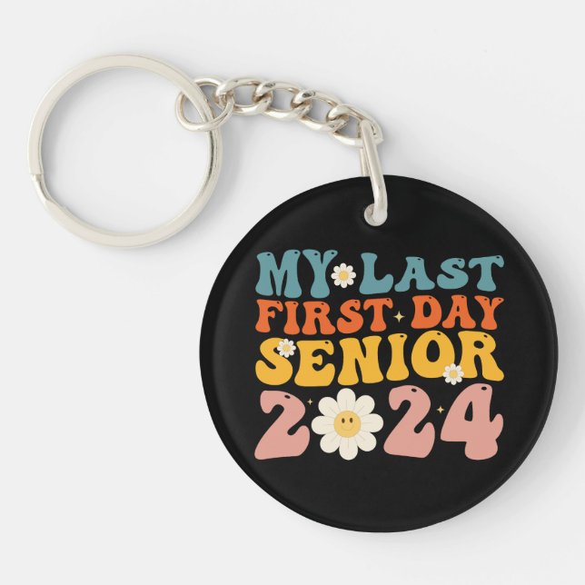 Porte-clefs Mon dernier premier jour Classe terminale de 2024 (Devant)
