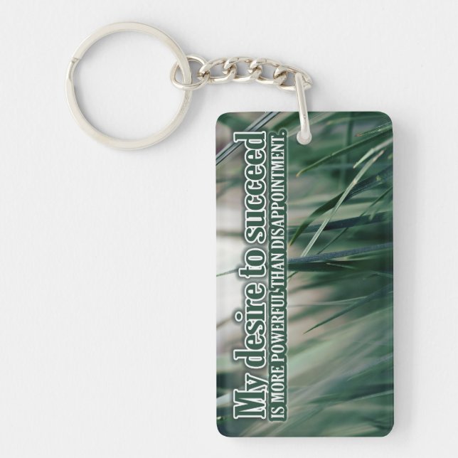 Porte-clefs "Mon désir de réussir" Motivation Affirmation (Devant)