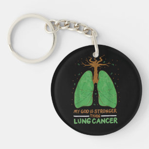 Porte-clefs Mon Dieu Est Plus Fort Que Le Cancer Du Poumon