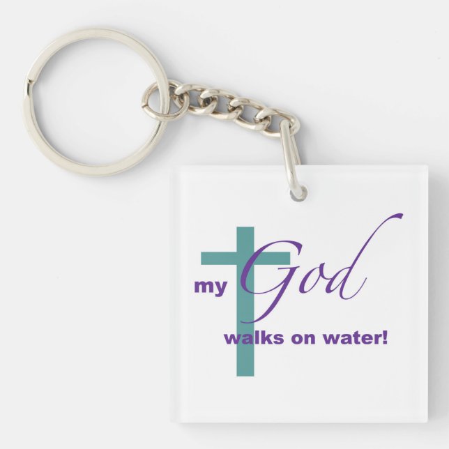 Porte-clefs Mon Dieu marche sur l'eau ! (Devant)