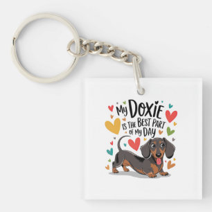 Porte-clefs Mon Doxie Est La Meilleure Partie De Ma Journée