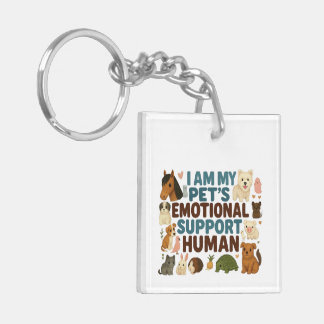 Porte-clefs Mon humain de soutien émotionnel pour mon animal d