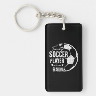 Porte-clefs Mon joueur de football favori m'appelle grand-mère