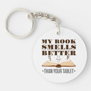 Porte-clefs Mon livre sent mieux que votre tablette