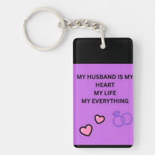 PORTE-CLEFS MON MARI EST MON CŒUR MA VIE MON TOUT