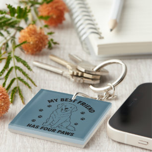 Porte-clefs Mon meilleur ami a quatre pattes Chien Retriever d