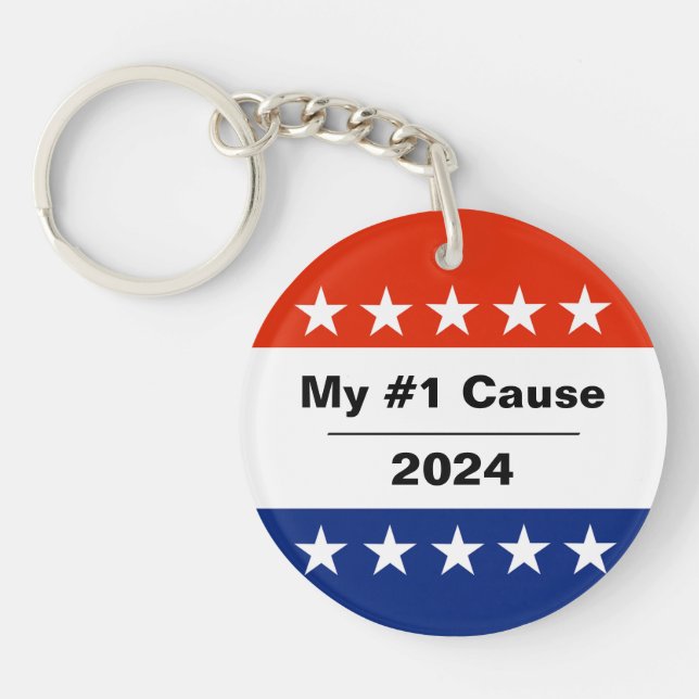 Porte-clefs Mon numéro d'élection 2024 (Devant)