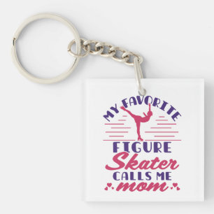 Porte-clefs Mon patineur artistique préféré m'appelle maman