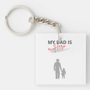 Porte-clefs Mon père est un héros Conception minimaliste de