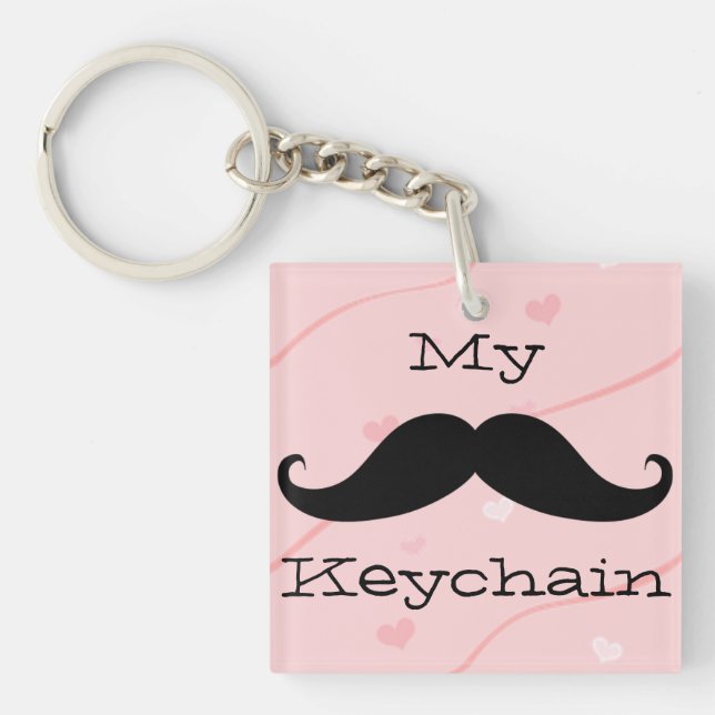 Porte-clefs Mon Porte - clé Acrylique Moustache (Devant)