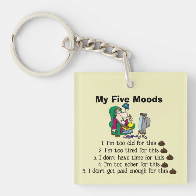 Porte-clefs Mon Porte - clé des Cinq Moods (Devant)