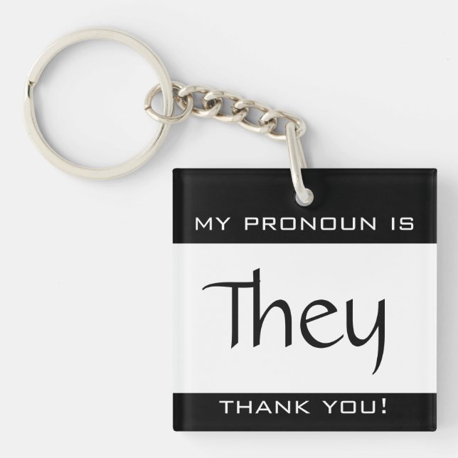 Porte-clefs Mon pronom est EUX (Devant)
