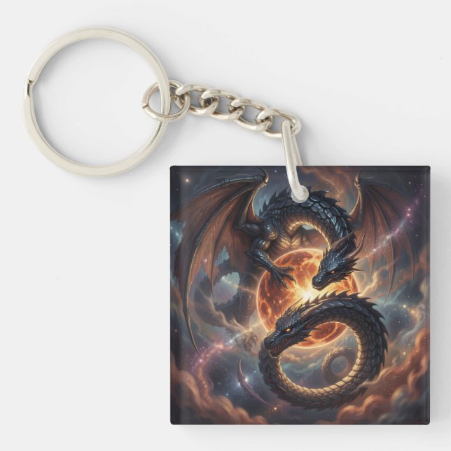 Porte-clefs Monde des dragons – Le royaume du feu et de la mag (Devant)