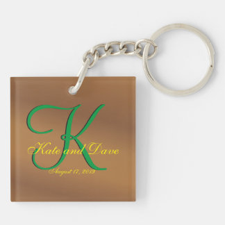 Porte-clefs Monogramme 3d Pecan Bronze