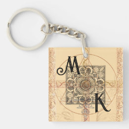 Porte-clefs Monogramme baroque antique