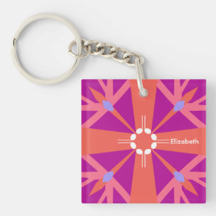 Porte-clefs Monogramme clé de vie