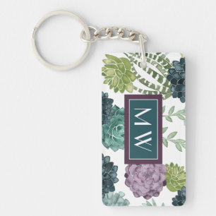Porte-clefs Monogramme   Collection Plante de bonheur Pa Succu