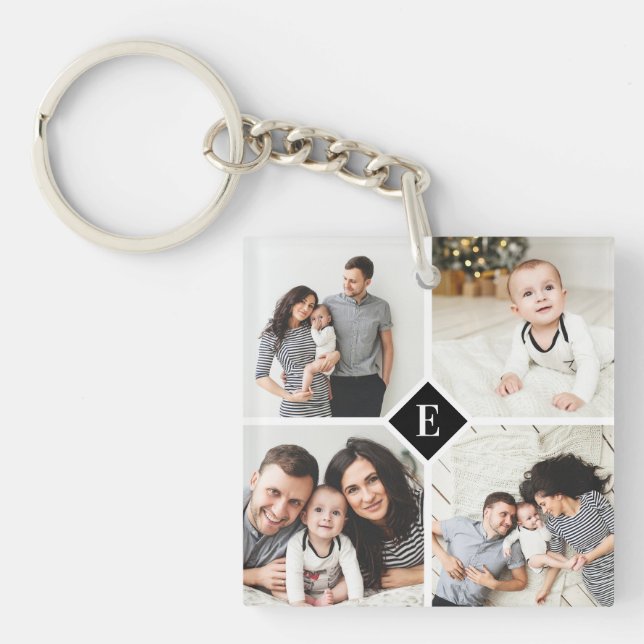 Porte-clefs Monogramme de famille de collection de photos Inst (Devant)