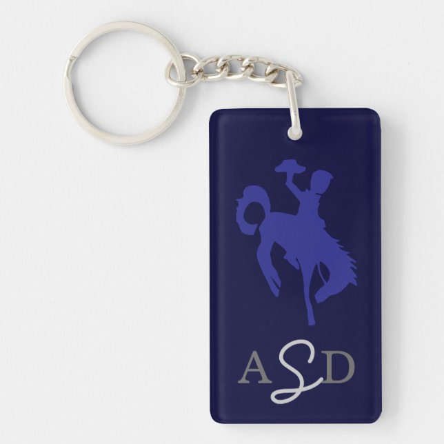 Porte-clefs Monogramme de garçon de rodéo (Devant)