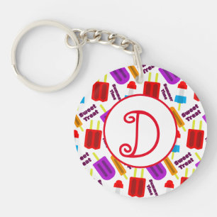 Porte-clefs Monogramme de la barre de jus congelée en été