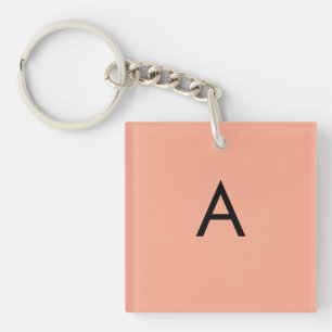 Porte-clefs Monogramme de lettre personnalisé pêche